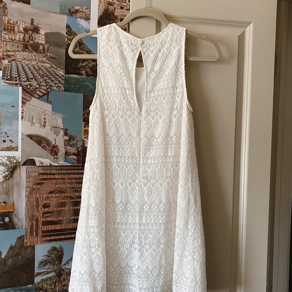 Delicate white lace dress